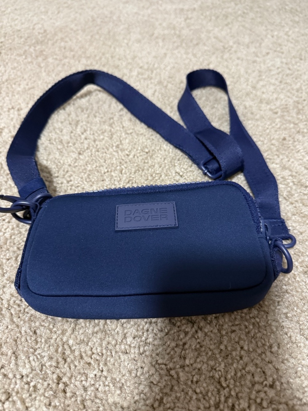 Dagne Dover Navy Belt Bag with Adjustable Strap